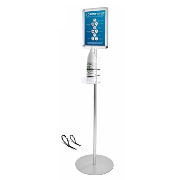 Struttura porta dispenser gel con display Struttura porta dispenser gel con display
